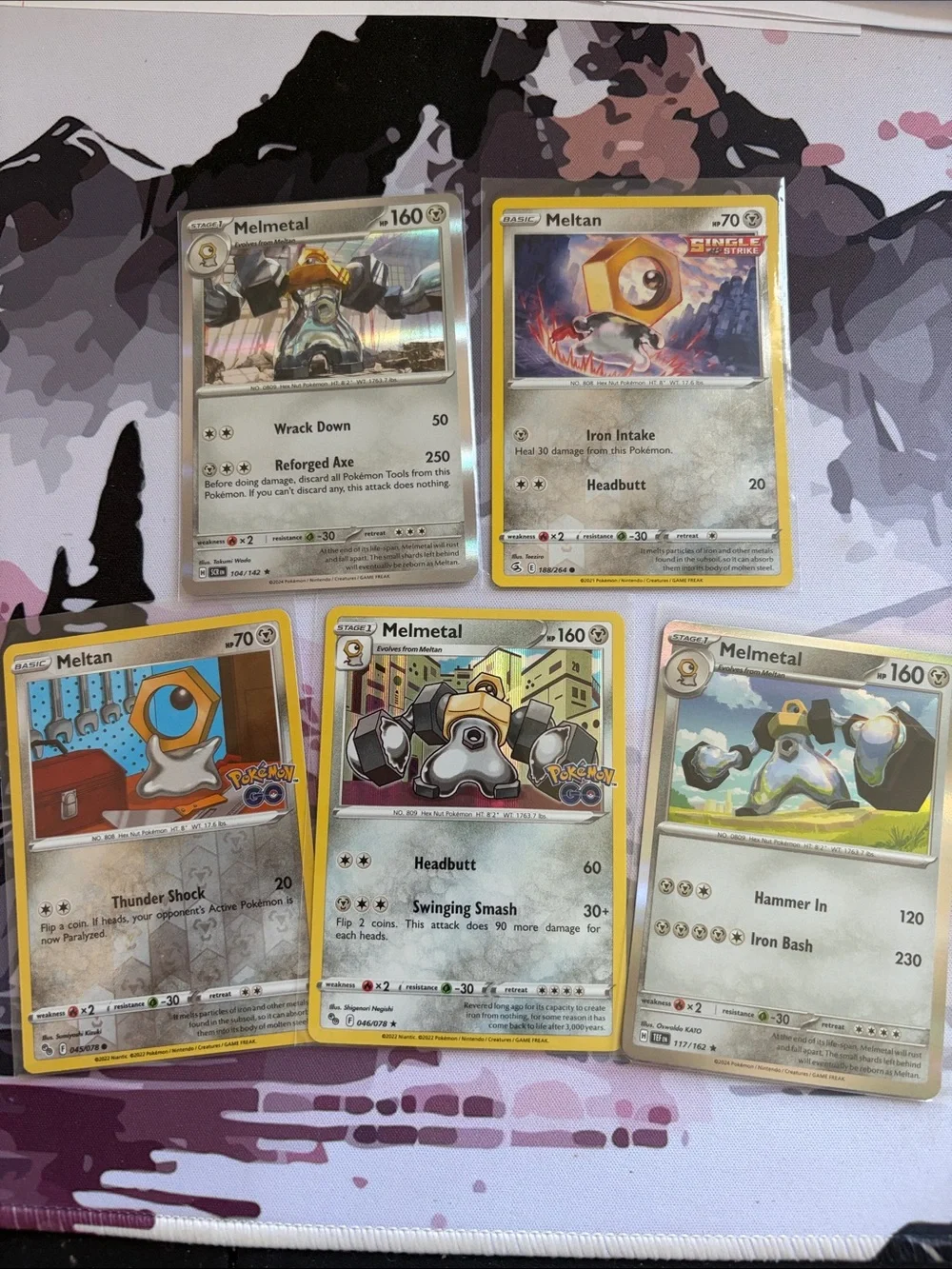 ⚙️ Meltan & Melmetal Evolution Pokémon Card Lot | 5 Holo & Reverse Holo Cards ✨5